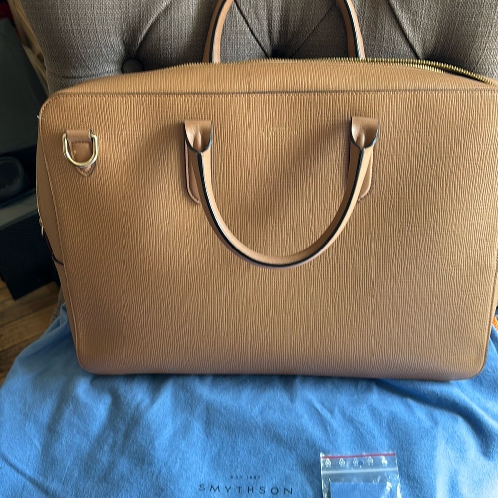 Smythson Tan Leather Breifcase